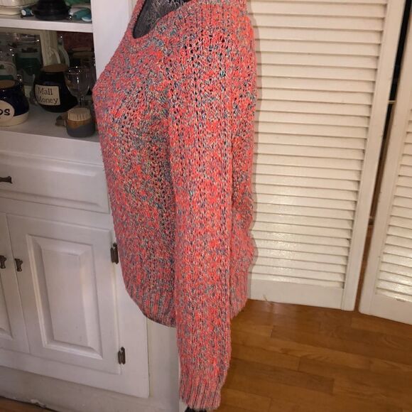 Eye catching Maison Scotch Multicolor Zip Sleeve Cotton Blend Sweater. - Picture 3 of 16